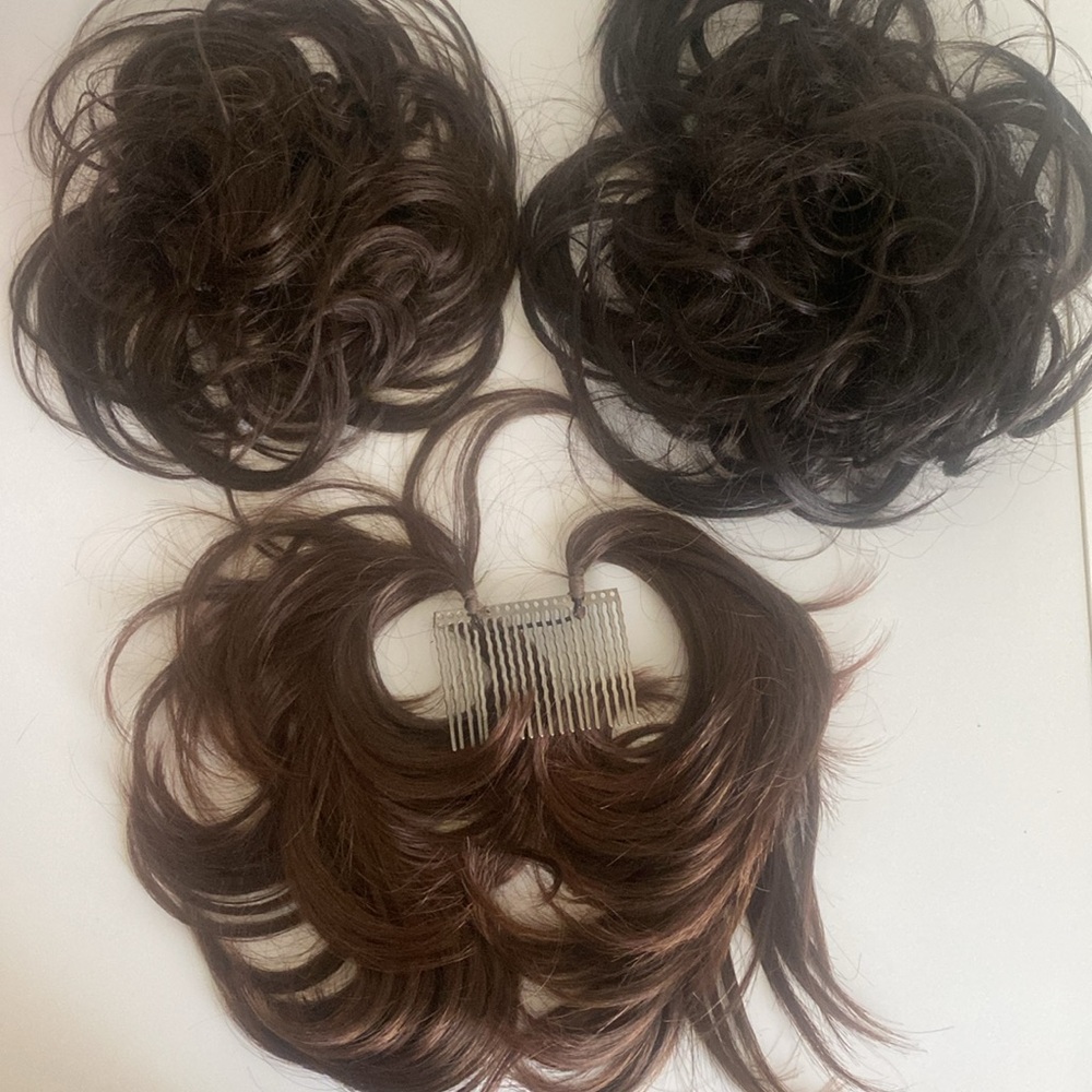Messy Hair Bun Hair Extension Curly Wavy Messy Synthetic Chignon Scrunchie